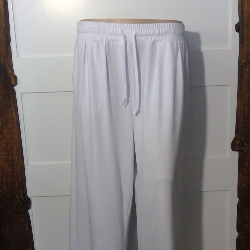 Dibaolong Women's White Drawstring Capri Pants (Size XL) NWT